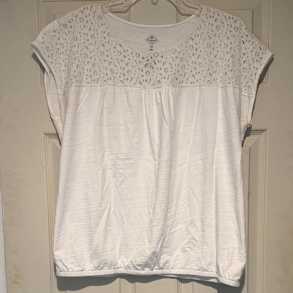 St. John's Bay White Lace Blouse